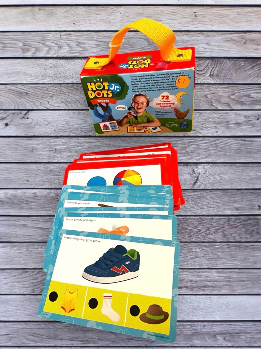 Hot Dot Jr Shapes Activity Cards - Blue & Red CARDS ONLY
